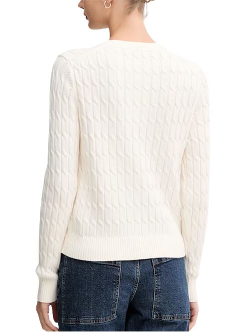 Cardigan a trecce con bottoni in cotone Tommy Hilfiger | WW0WW46514YA8